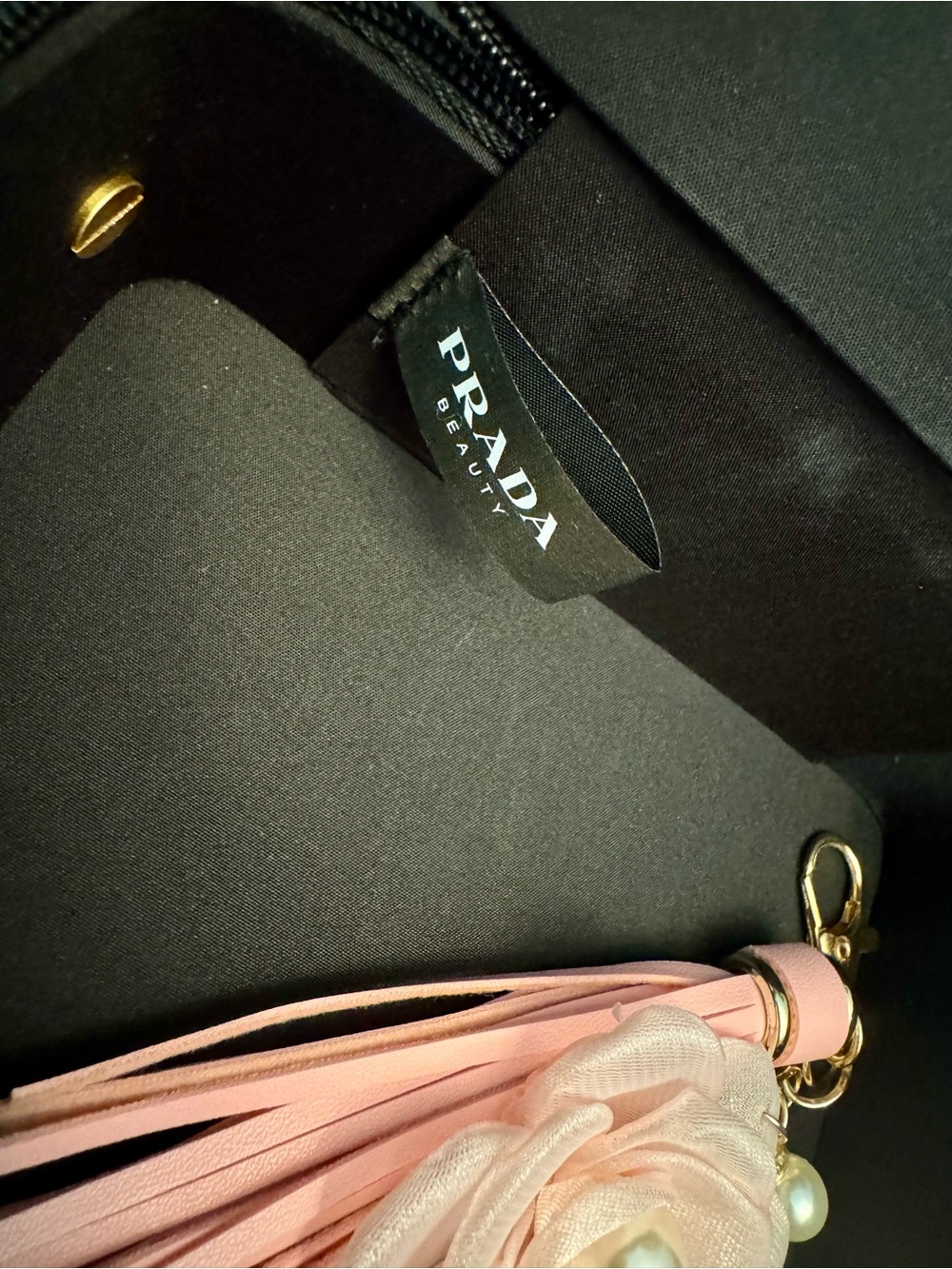Prada beauty Black and pink paradoxe with pink and gold hardware! - Picture 8 of 9